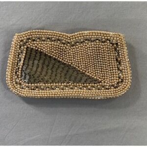 Vintage Miranda Beaded Clutch Purse 1940's XSmall  6.5"x 3.5" Art Deco Classic